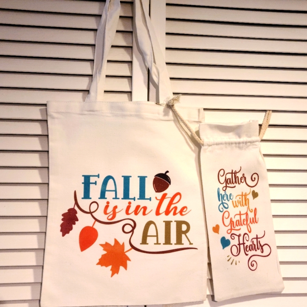 Parent & Child Fall Matching Bags- Parent Wine Bag & Child's Toys …